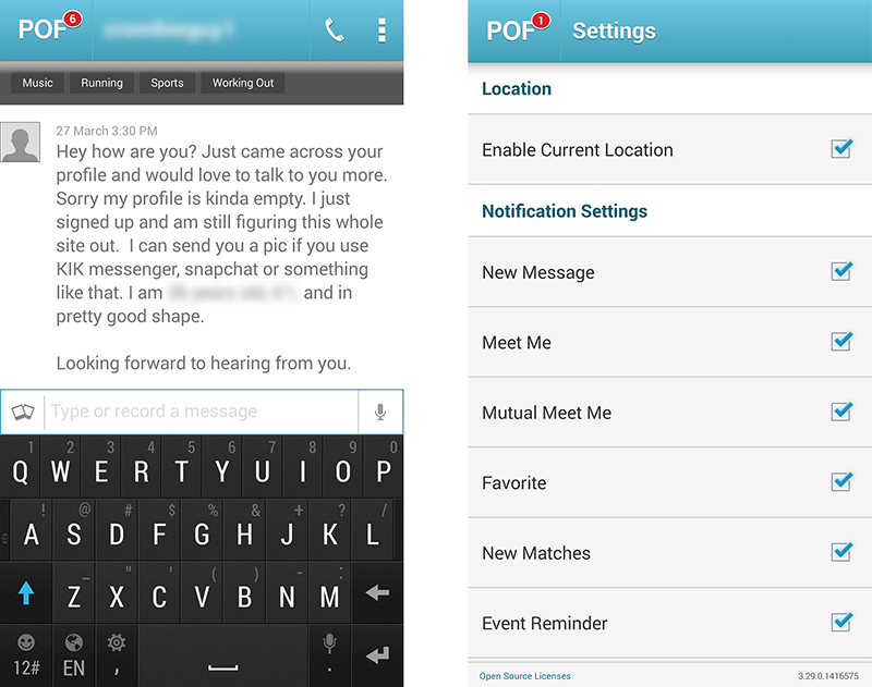 online dating profile pua example