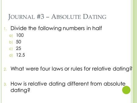 absolute dating science definition